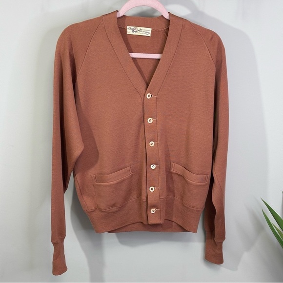 Vintage Rust Cardigan Sweater - Picture 2 of 9